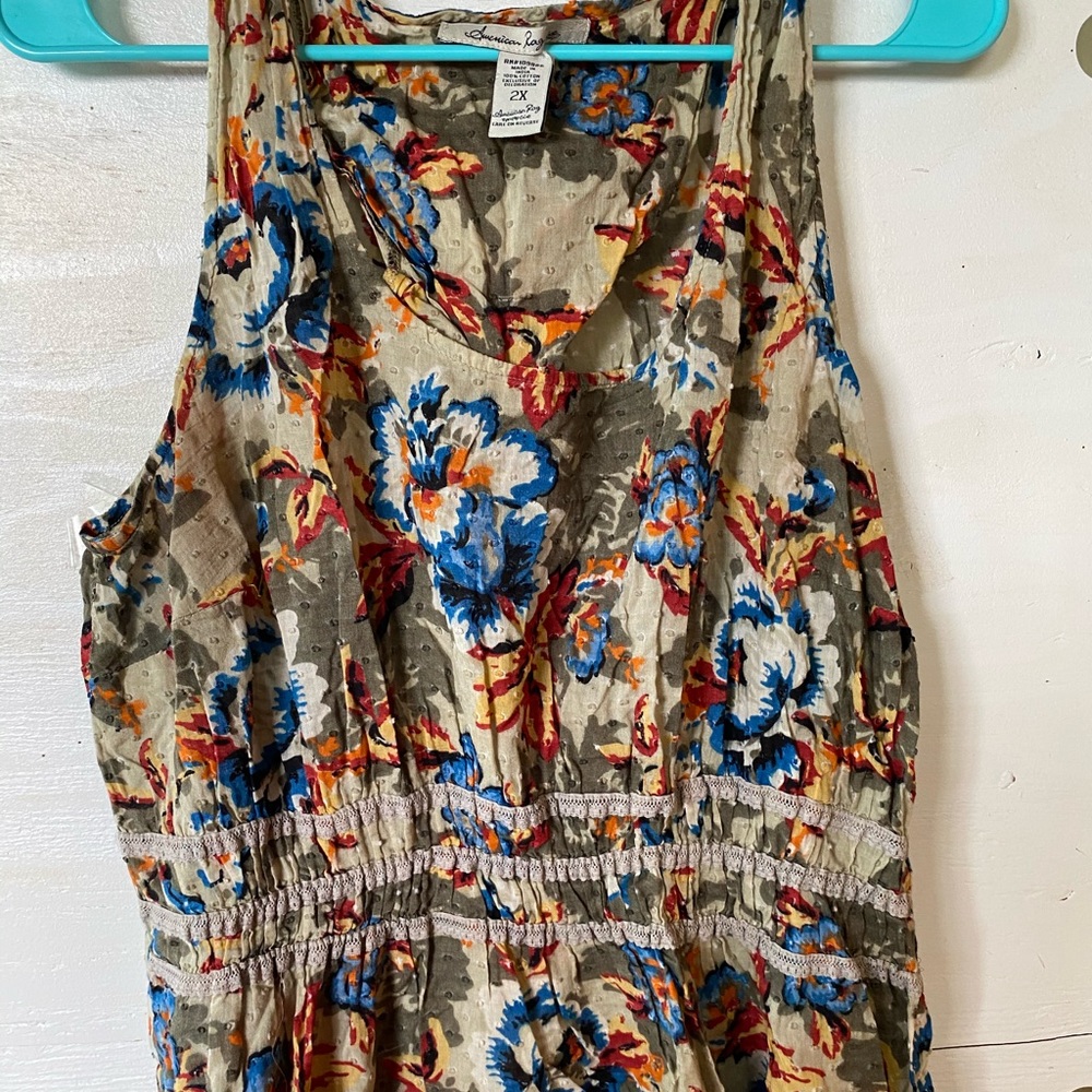 Sleeveless babydoll style top